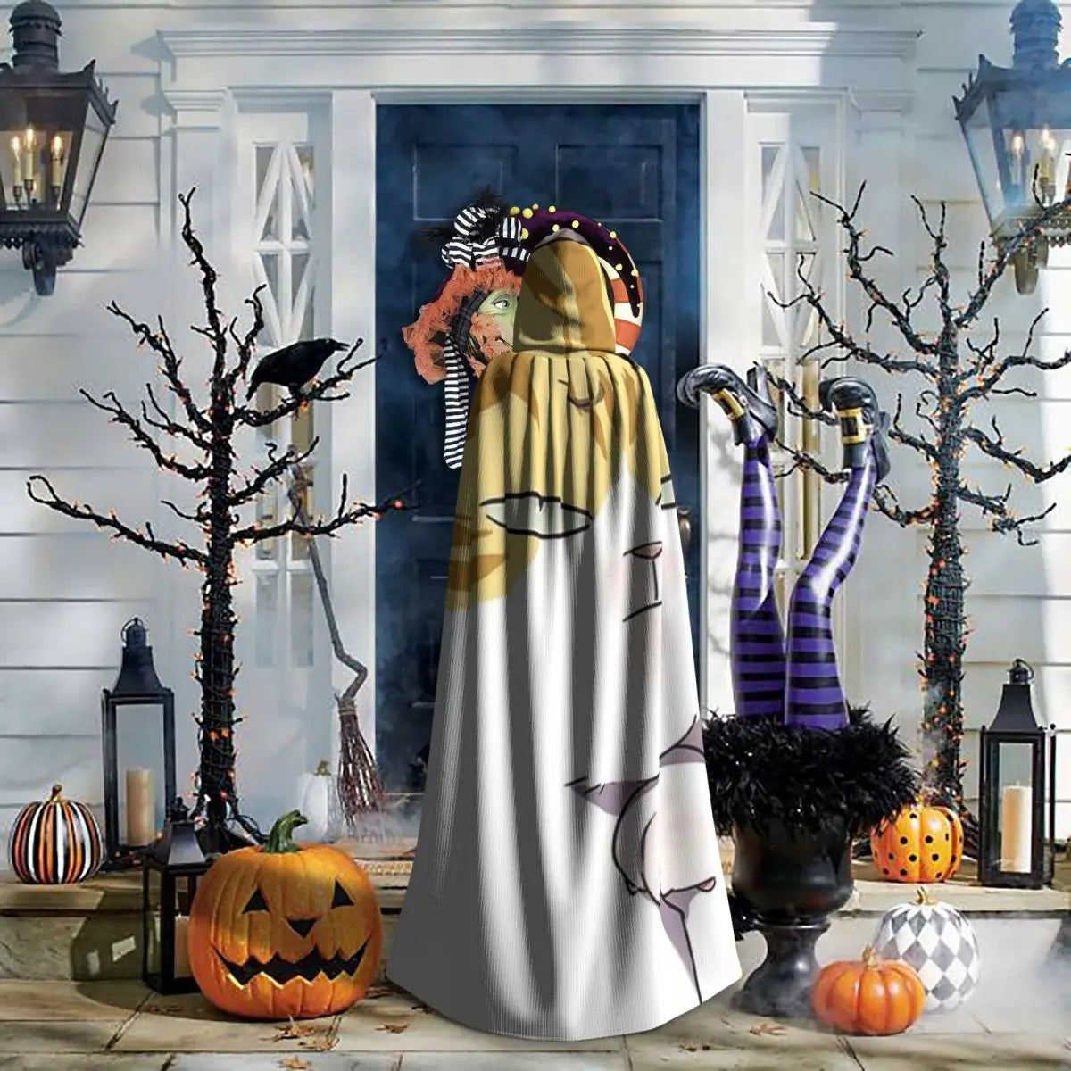 Eleceed Kayden Cat Form Hooded Cloak – Medieval Witch Cosplay Cape for Adults | Unisex Halloween Costume Coat