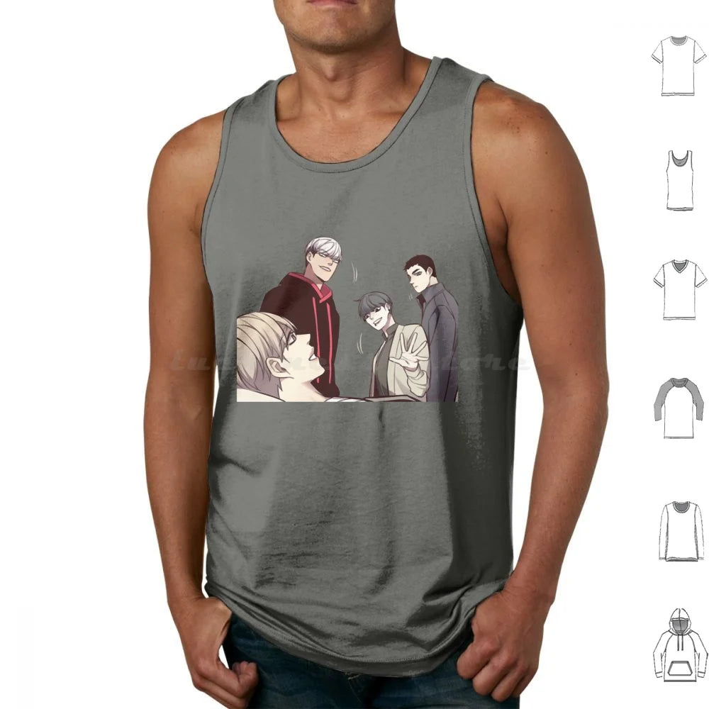 Eleceed Characters Special Edition 28 Tank Tops – Anime Sleeveless Streetwear Vest for Men & Women
