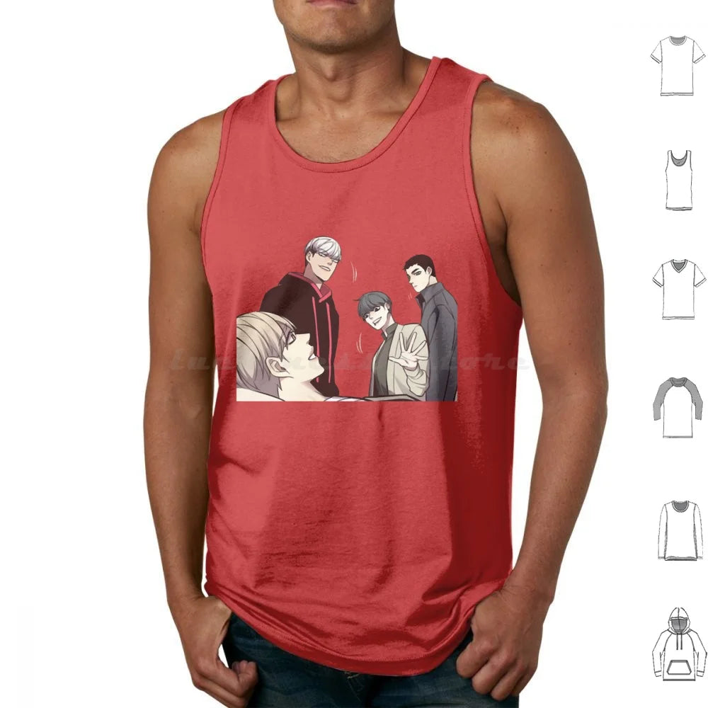 Eleceed Characters Special Edition 28 Tank Tops – Anime Sleeveless Streetwear Vest for Men & Women
