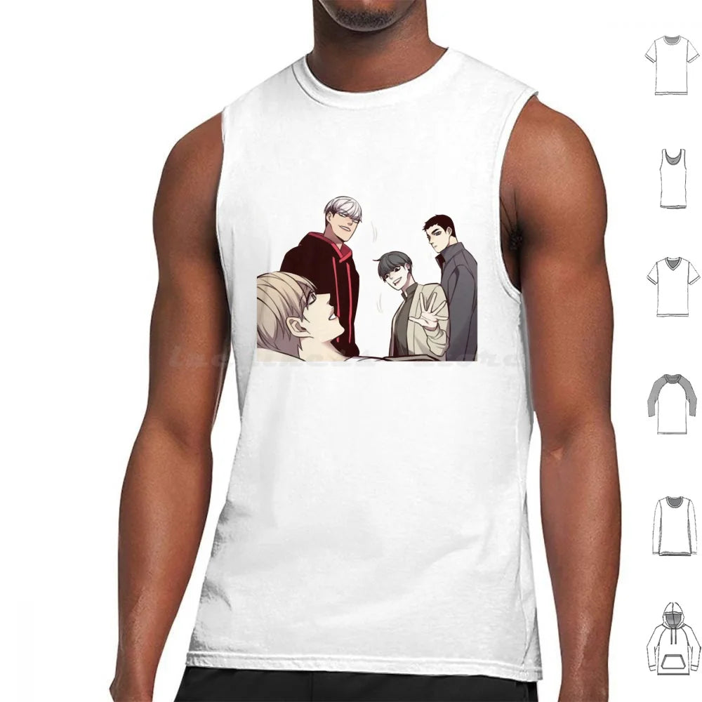 Eleceed Characters Special Edition 28 Tank Tops – Anime Sleeveless Streetwear Vest for Men & Women