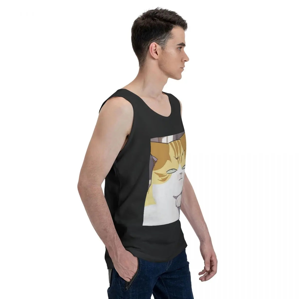 Eleceed Kayden Cat Form Cotton Tank Top – Sleeveless Anime Streetwear Shirt for Men