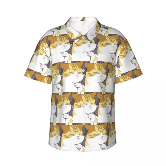 Eleceed Kayden Cat Form Hawaiian Shirts Fashion Men Short Sleeve Shirt for Summer Beach Men's Button Tops