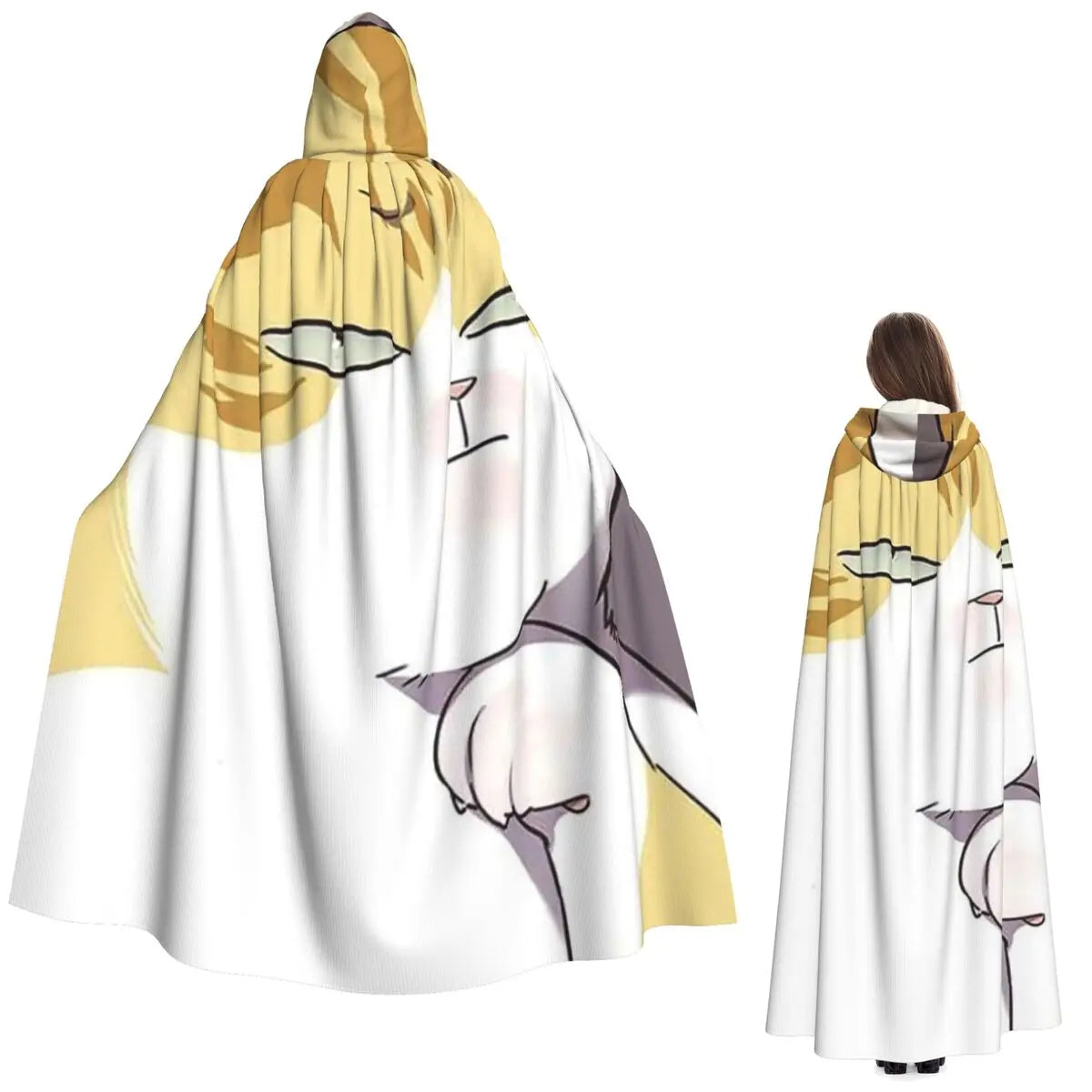 Eleceed Kayden Cat Form Hooded Cloak – Medieval Witch Cosplay Cape for Adults | Unisex Halloween Costume Coat