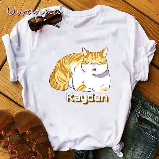 Kawaii Kayden Cat Eleceed Women's T-Shirt – Cute Anime Harajuku Graphic Tee