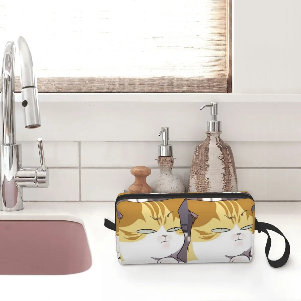 Bolsa de Maquillaje de Eleceed Kayden en Forma de Gato – Organizador de Cosméticos y Neceser de Viaje para Mujeres