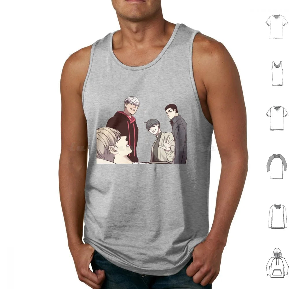 Eleceed Characters Special Edition 28 Tank Tops – Anime Sleeveless Streetwear Vest for Men & Women