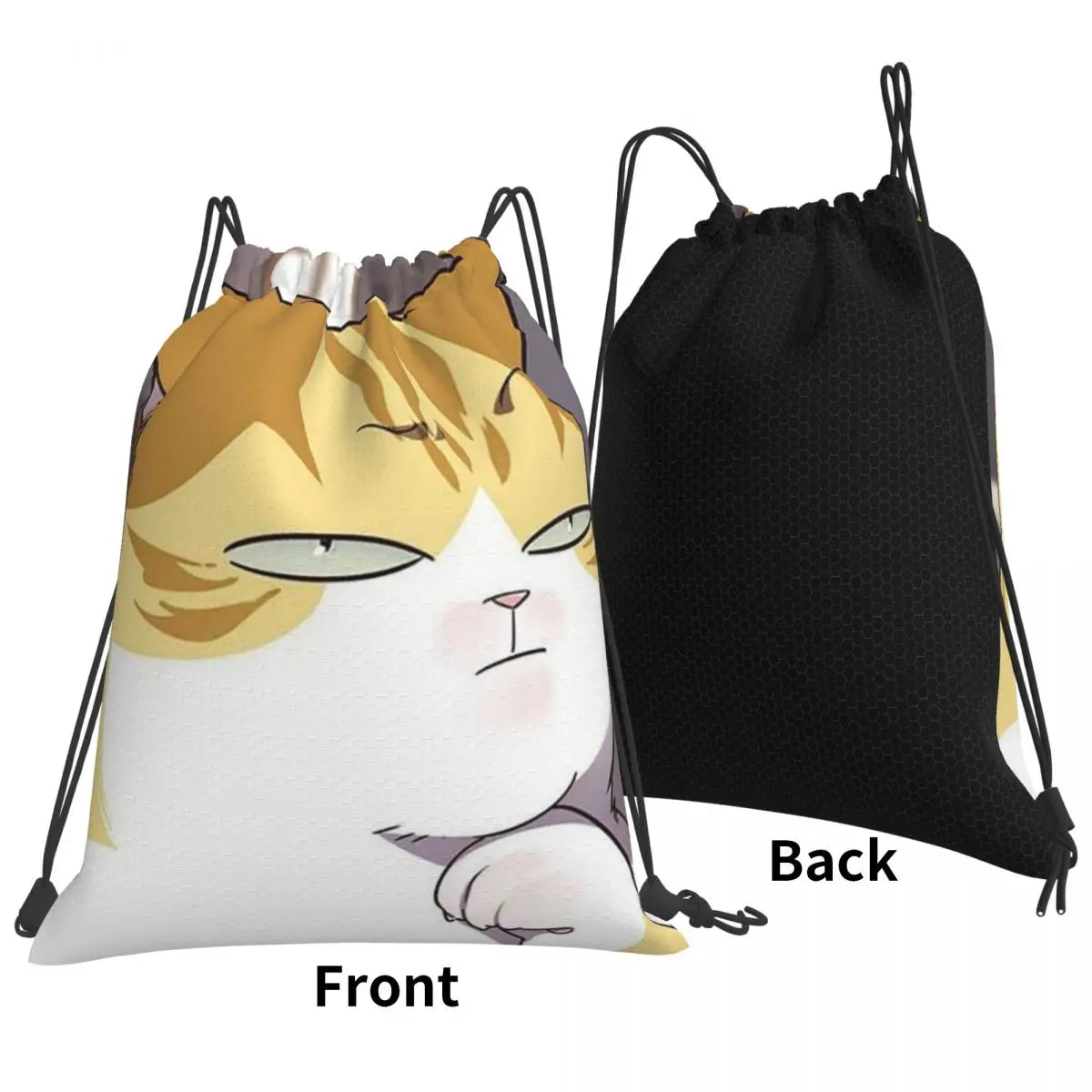 Eleceed Kayden Cat Form Drawstring Backpack – Lightweight Sports & Travel Bag for Students