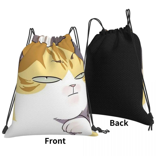 Eleceed Kayden Cat Form Drawstring Backpack – Lightweight Sports & Travel Bag for Students