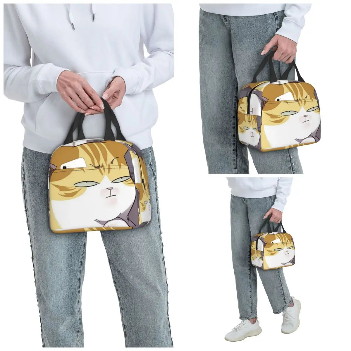 Eleceed Kayden Cat Form Insulated Lunch Bag – Portable Thermal Food Tote for Work & Travel