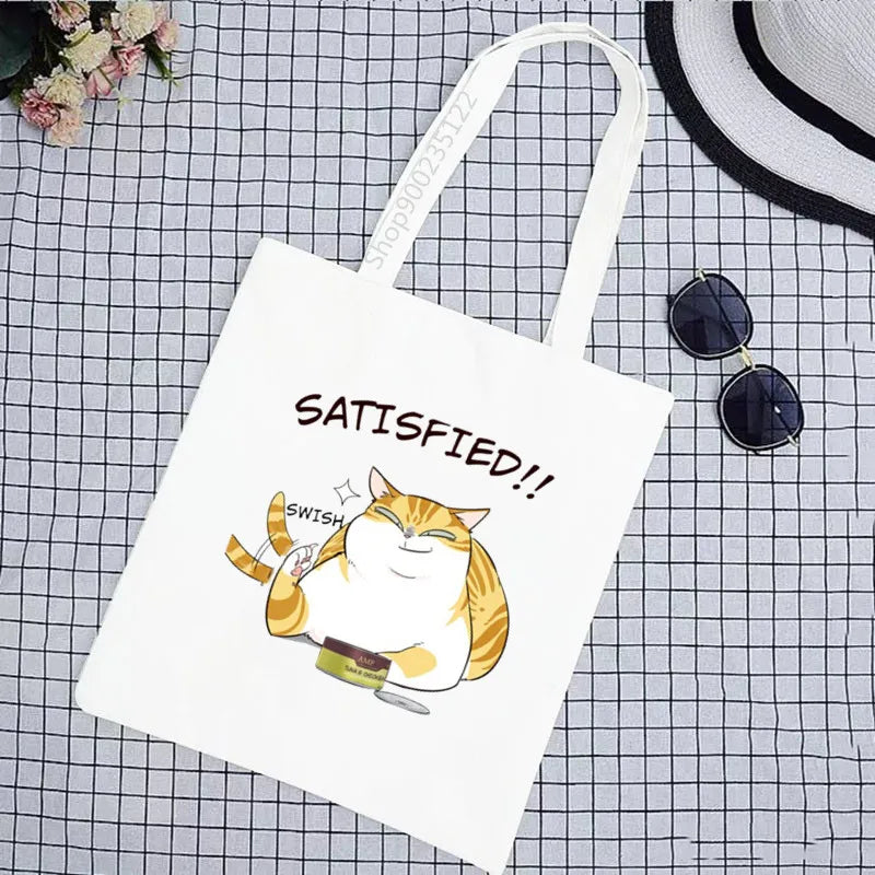 Eleceed Kayden Cat Canvas Tote Bag – Cute Anime Eco Shopping Shoulder Bag