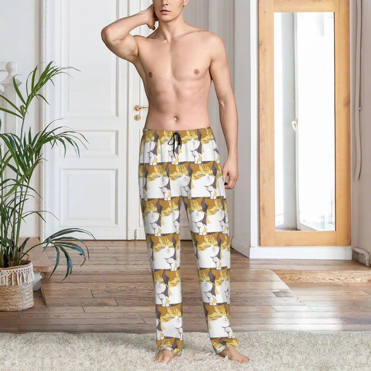 Eleceed Kayden Cat Form Pajama Pants for Men – Custom Anime Sleepwear Lounge Pants with Pockets | Comfortable Nightwear Bottoms