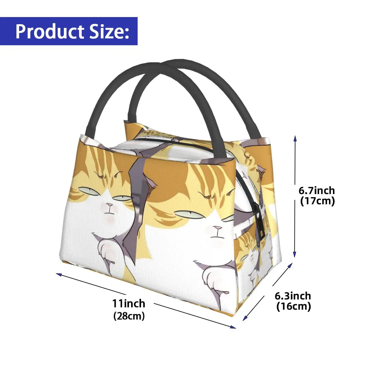 Eleceed Kayden Cat Form Insulated Lunch Bag – Anime Bento Cooler Tote | Portable Thermal Food Storage Bag for School & Work