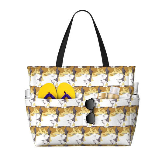 Eleceed Kayden Cat Form Beach Tote Bag – Large Anime Travel, Gym & Fitness Carryall