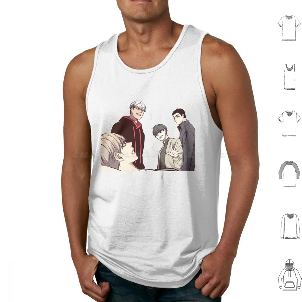 Eleceed Characters Special Edition 28 Tank Tops – Anime Sleeveless Streetwear Vest for Men & Women