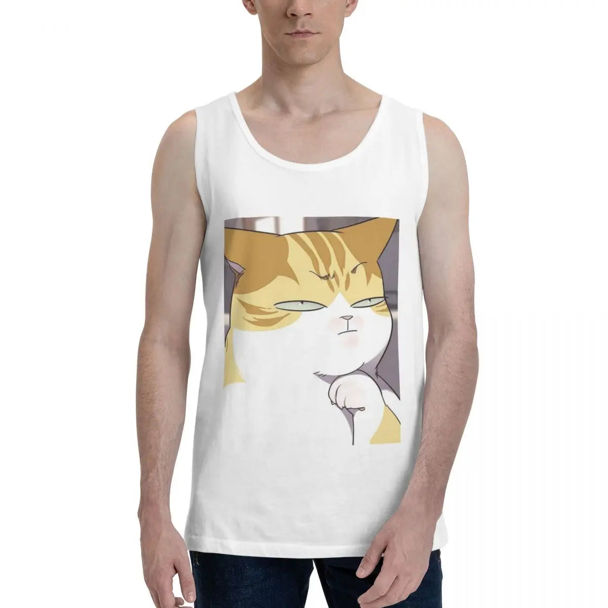 Eleceed Kayden Cat Form Cotton Tank Top – Sleeveless Anime Streetwear Shirt for Men