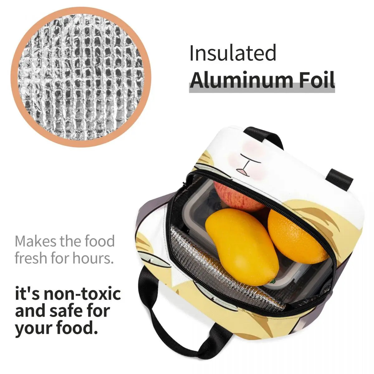 Eleceed Kayden Cat Form Insulated Lunch Bag – Portable Thermal Food Tote for Work & Travel