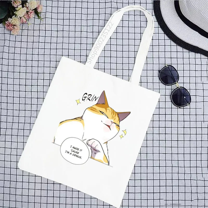 Eleceed Kayden Cat Canvas Tote Bag – Cute Anime Eco Shopping Shoulder Bag