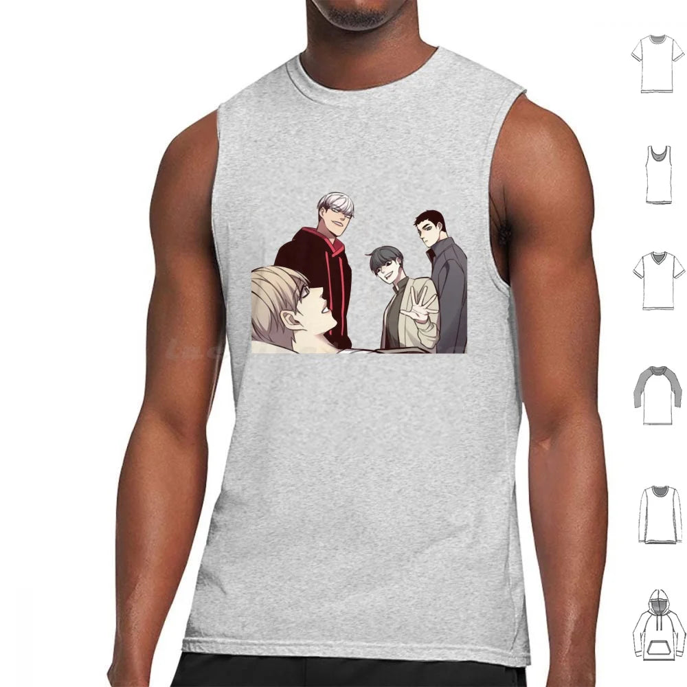Eleceed Characters Special Edition 28 Tank Tops – Anime Sleeveless Streetwear Vest for Men & Women