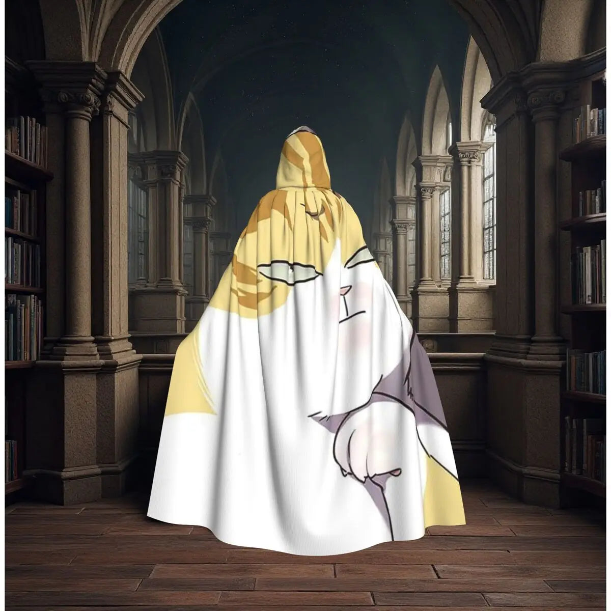 Eleceed Kayden Cat Form Hooded Cloak – Medieval Witch Cosplay Cape for Adults | Unisex Halloween Costume Coat