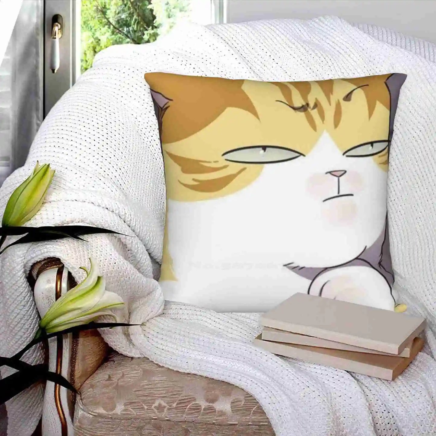 Eleceed Kayden Cat Form Throw Pillow Cover – Anime Cushion Case Featuring Kayden, Jiwoo & Kartein