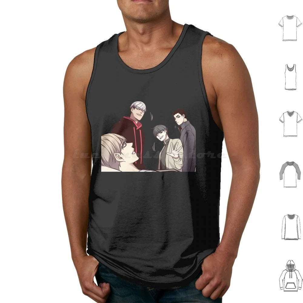Eleceed Characters Special Edition 28 Tank Tops – Anime Sleeveless Streetwear Vest for Men & Women