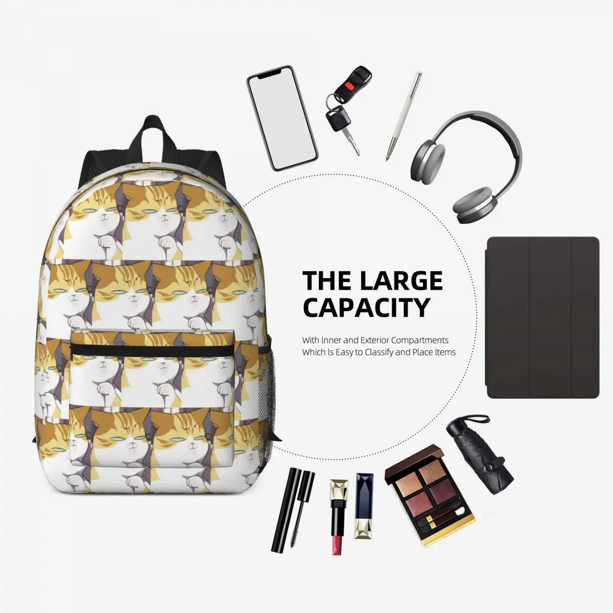 Eleceed Kayden Cat Form Large Capacity Backpack – Anime School Daypack for Men & Women