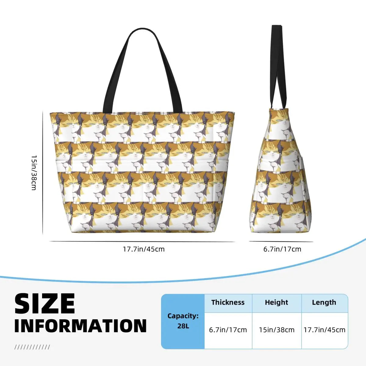 Eleceed Kayden Cat Form Beach Tote Bag – Large Anime Travel, Gym & Fitness Carryall