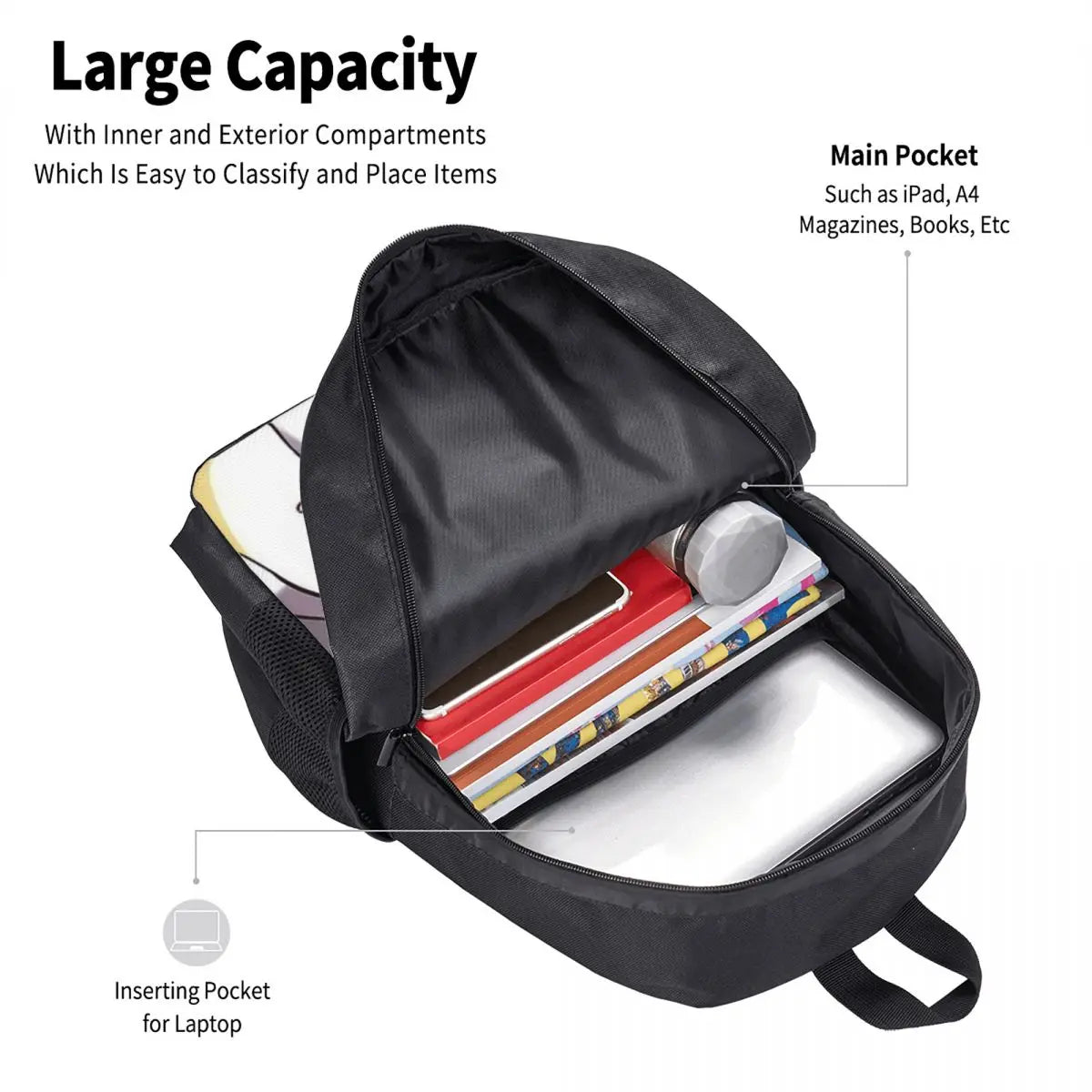 Eleceed Kayden Cat Form Student Backpack – Anime Travel & School Daypack for Men & Women