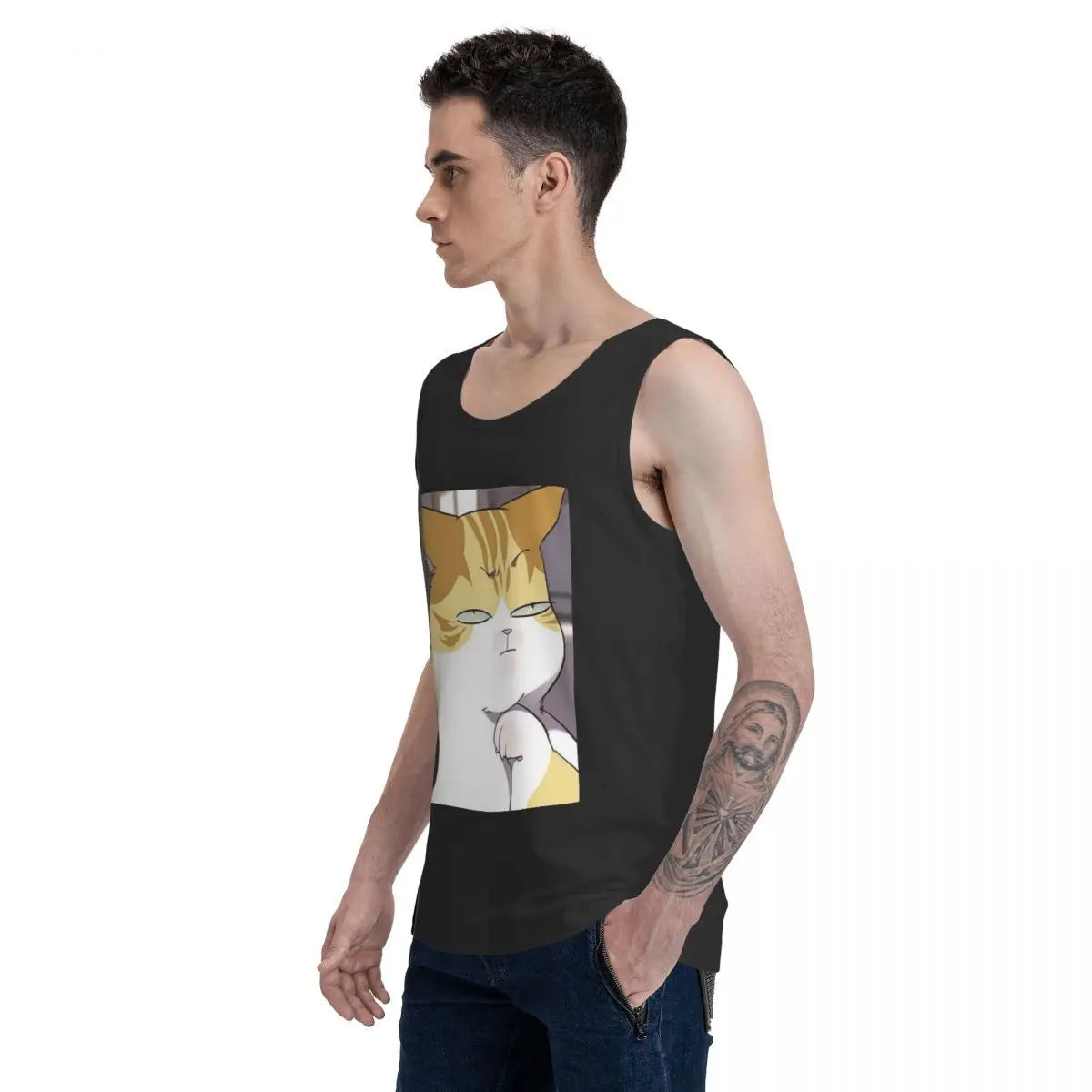Eleceed Kayden Cat Form Cotton Tank Top – Sleeveless Anime Streetwear Shirt for Men