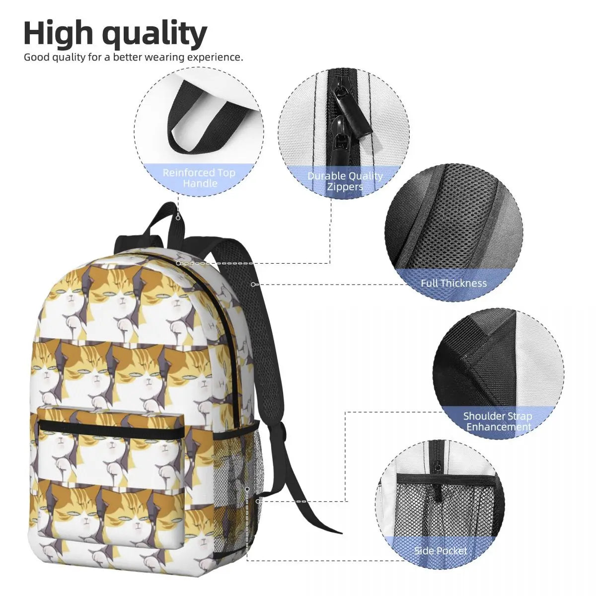 Eleceed Kayden Cat Form Large Capacity Backpack – Anime School Daypack for Men & Women